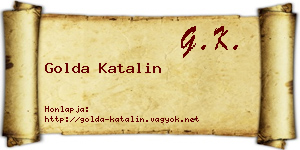 Golda Katalin névjegykártya